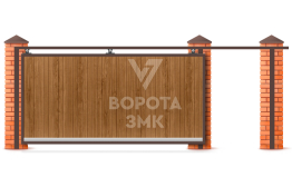 Ворота откатные механические 8 метров 8000×2900 ЗМК-8115
