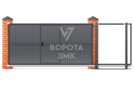 Ворота откатные 2200×3500 для частного дома ЗМК-7606