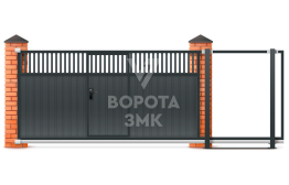 Раздвижные ворота откатные 3500×2000 для частного дома ЗМК-7597