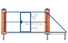 Откатные ворота 8 метров 8000×2300 ЗМК-8103