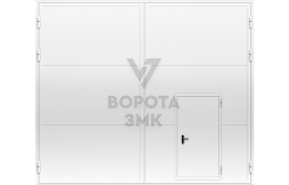 Распашные промышленные ворота 2500×5000 ЗМК-4907
