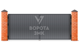 Металлические распашные ворота из профнастила 2250×2750 ЗМК-5172
